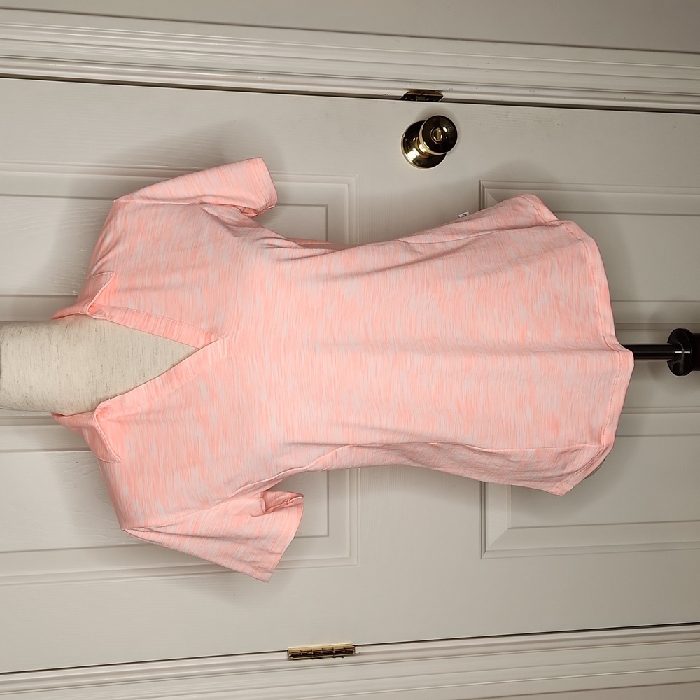 Lady Hagen Women's Golf Polo Coral Melon Space Dye Size S NWT
